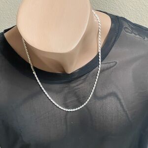 italian silver 925 4mm rope chain 22 inch chain